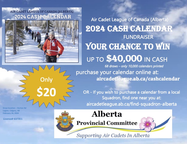 Air Cadet Cash calendar Poster 2024